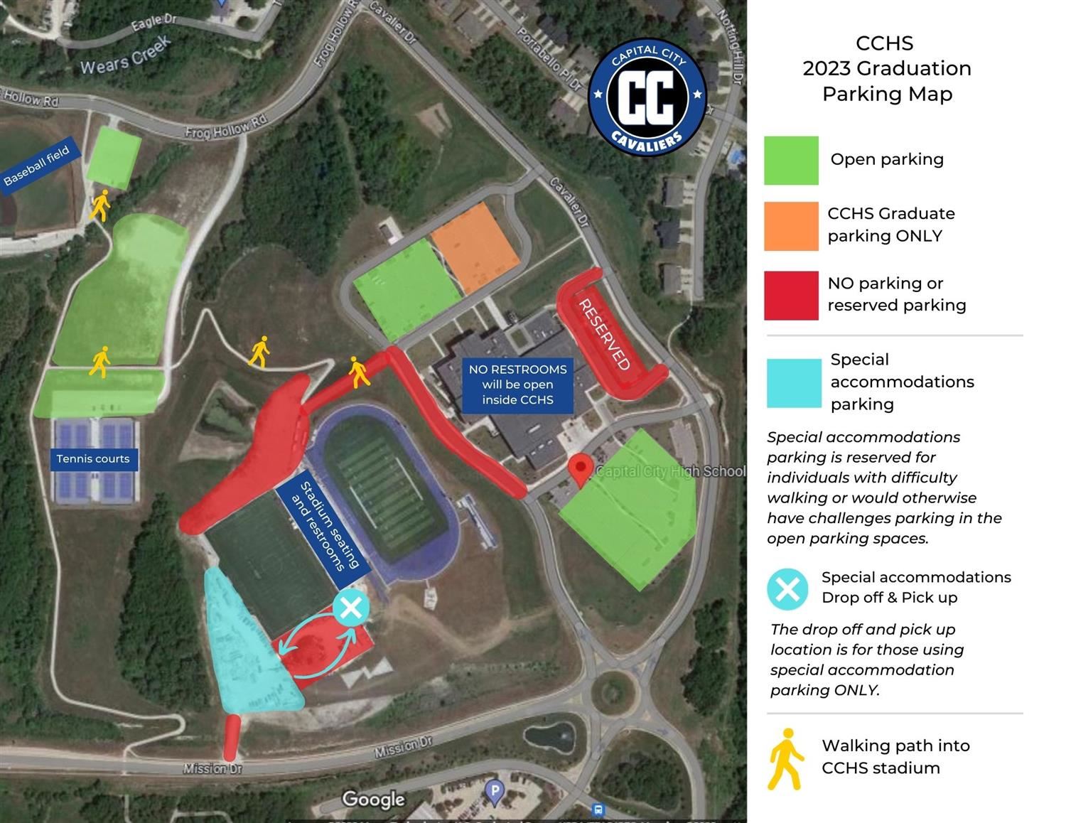 CCHS 2023 Graduation Parking